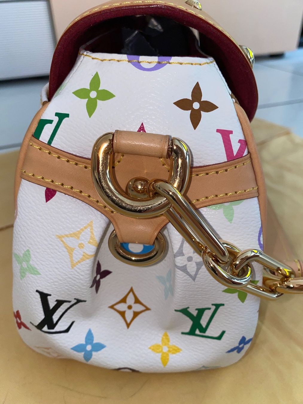 Louis Vuitton Borse da donna: Original Louis Vuitton BEVERLY MM Blanc Multicolor Quittung – Nuovo e nell'imballaggio originale da Suhr venduto da 1stclass 5
