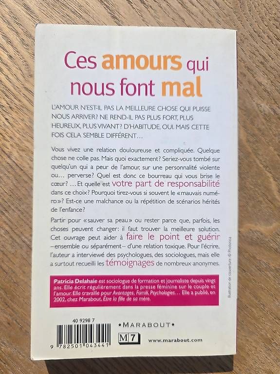 Libri: Ces amours qui nous font mal – Usato da Begnins venduto da psy-harmonie 1