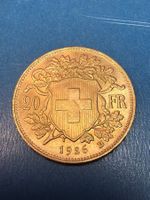 Münzenhändler Schweiz: 20 Franken 1926 B, Vreneli - Top erh!
