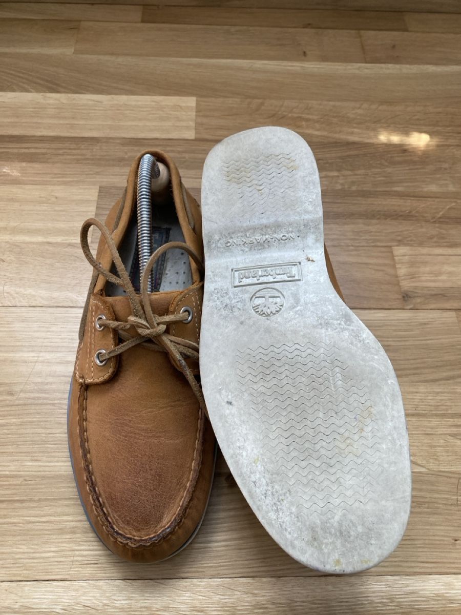 Timberland Chaussures hommes: Timberland Bootsschuhe hellbraun Leder Größe 8W – D'occasion à Zürich par adr_c5lp 3