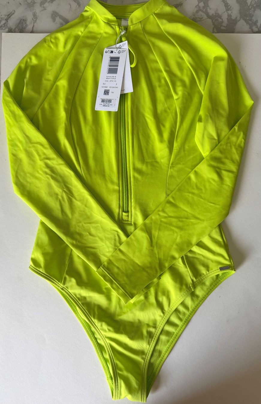 Triumph Costumi da bagno & Bikini: TRIUMPH, Badekleid Langarm SUMMER Mix & Match, Gr. S, Neonge – Nuovo e nell'imballaggio originale da Rudolfstetten venduto da gst_g7xl 4