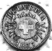 5 RAPPEN 1877 WAPPEN SELTEN TOP ZUSTAND HOCH KW !!!!!!!!!!!!