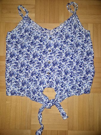 Damen Top Blumenmuster blau Grösse S guter Zustand