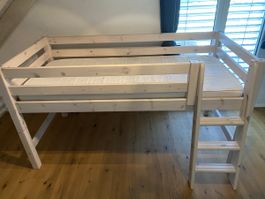Hochbett aus Holz hell natur gebrauchter, sehr gutem Zustand