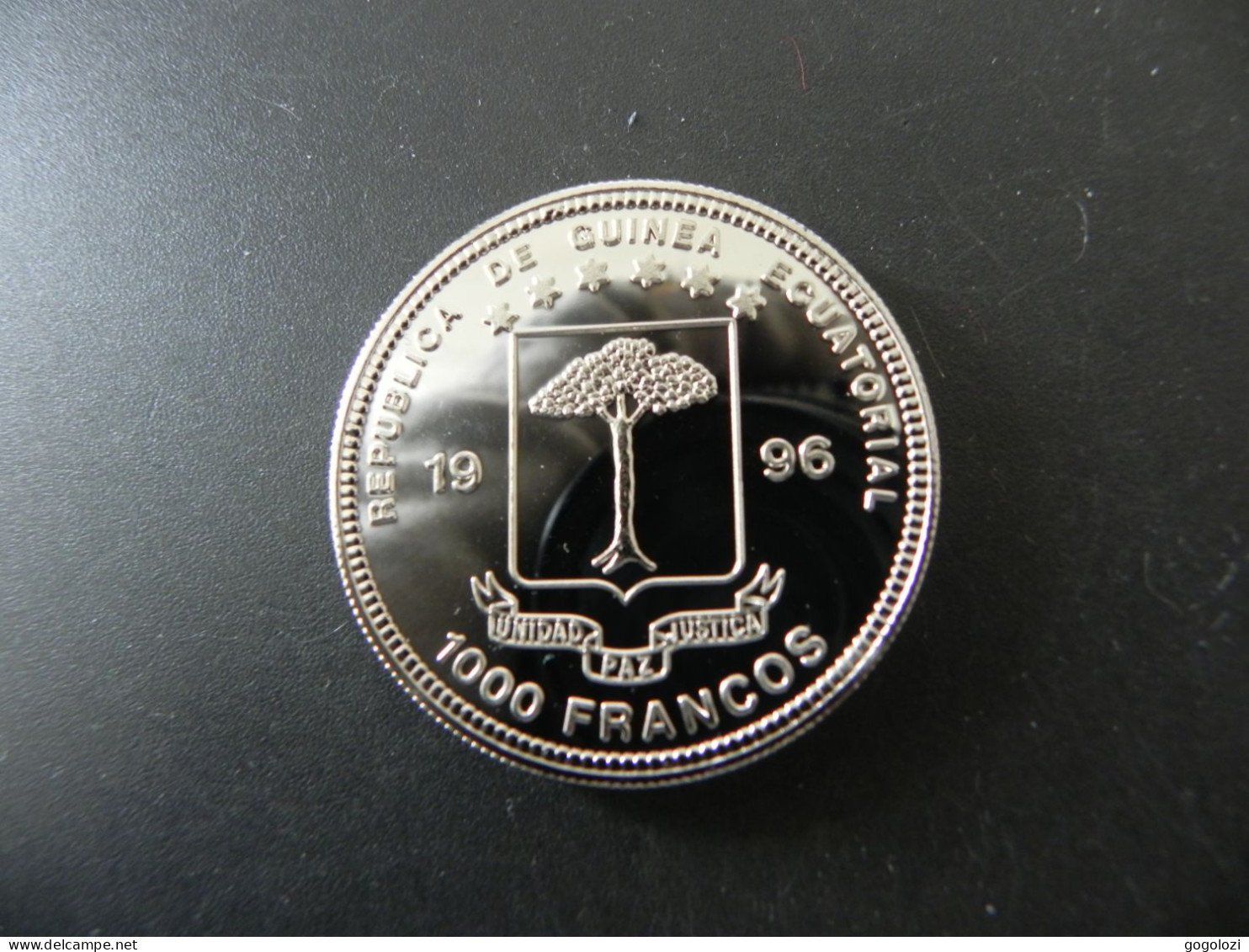 Tutti le monete: Äquatorial Guinea 1000 Francos 1996 Spannörter – Usato da Biel/Bienne venduto da Gogolozi 1