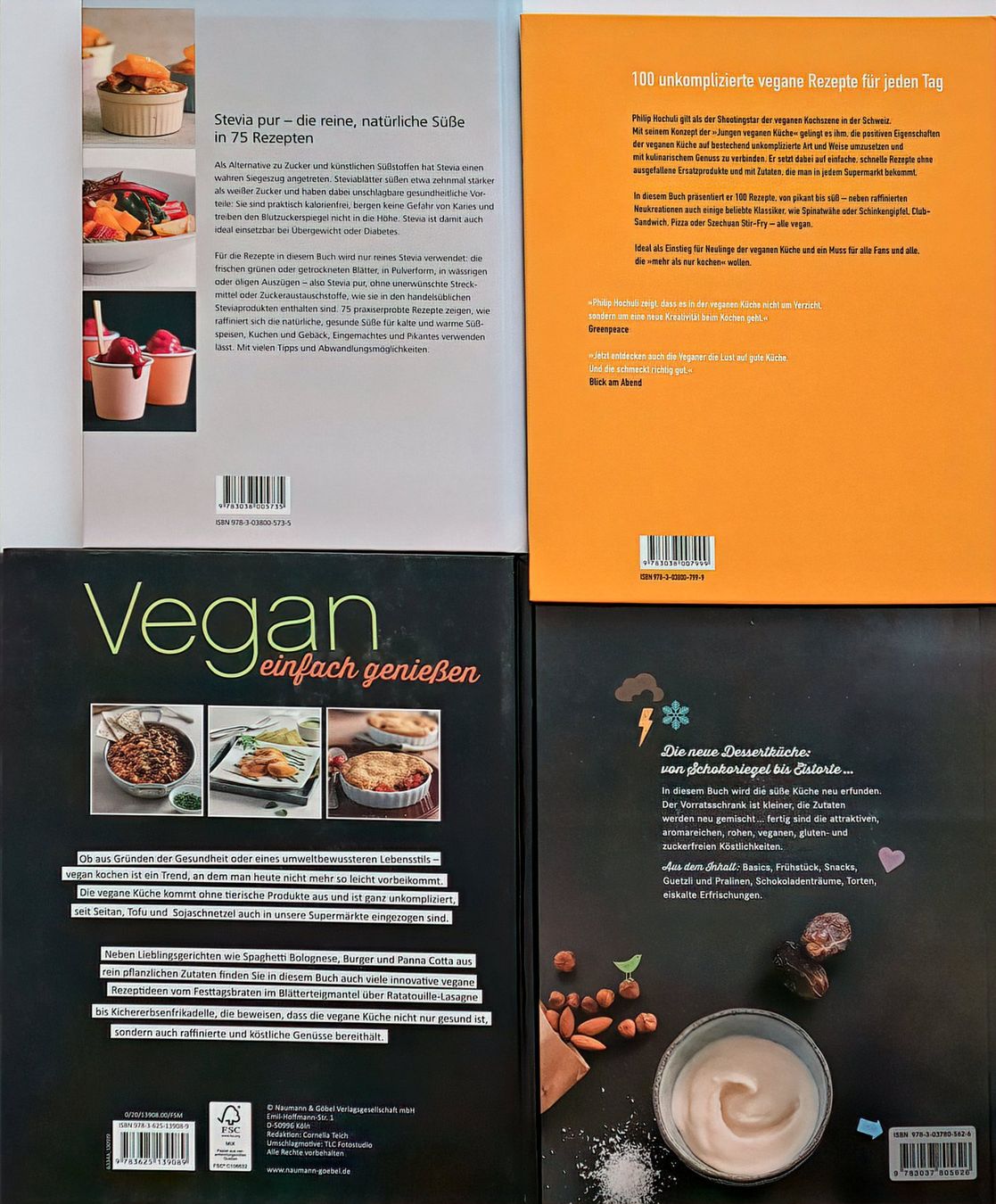 Bücher: Vegan Kochen, 4 Bücher – Neu (gemäss Beschreibung) aus Rotkreuz von Radus24 1