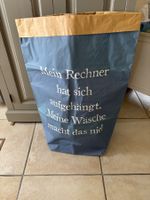 Neu Fun Wäschesack mit Spruch innen plastifiziert