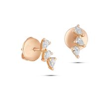 Orecchini in oro rosa 18k con diamanti taglio goccia