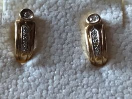 Massive Diamant Ohrstecker