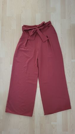 weite highwaisted Hose Damen fuchsrot M elegant business