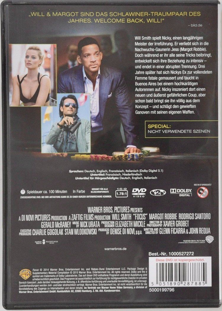 Tutti i DVDs: FOCUS - Will Smith + Margot Robbie – Usato da Remetschwil venduto da tgd_gbp8 1