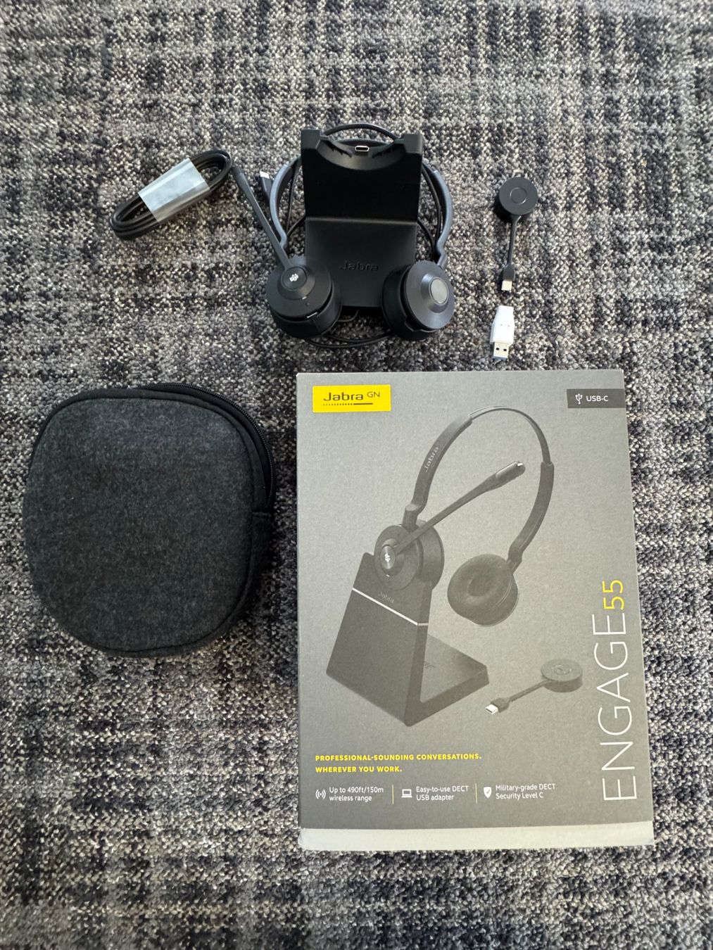 Jabra Cuffie: Jabra Engage 55 USB-C DECT Headset, einwandfrei – Nuovo (secondo la descrizione) da Immensee venduto da Tago1