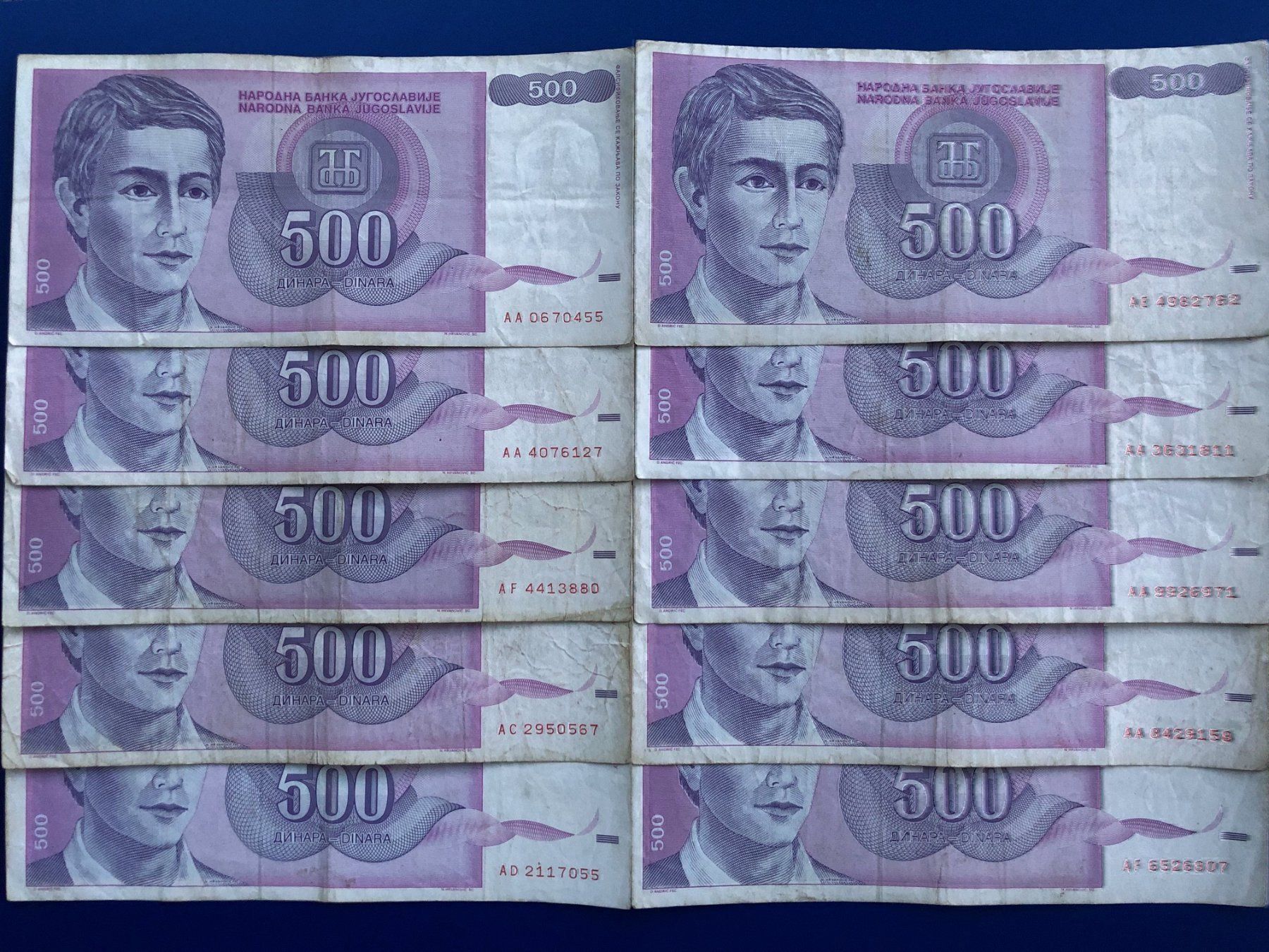 Banconote: Belgrad 1992 - YU - Dinar - 10 Noten – Usato da Pfäffikon SZ venduto da Sieben77 1