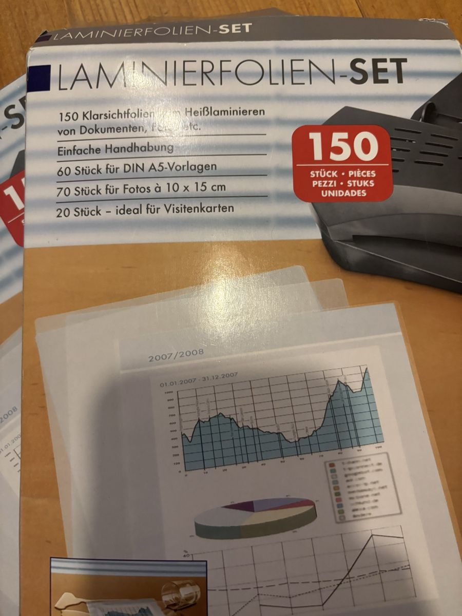 Fogli trasparenti: Laminierfolien Set A5, 10x15cm, Visitenkarten – Nuovo (secondo la descrizione) da Männedorf venduto da Qurop 1