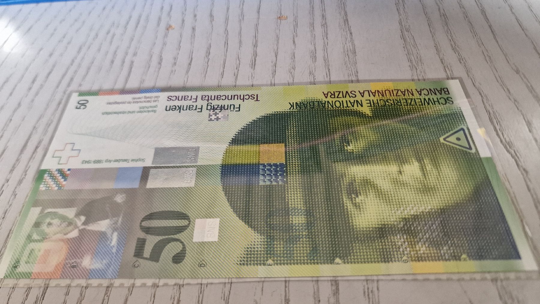 CHF 50 Note - Beschriftet - Schweizer Banknote - 1994 (Neu und ...