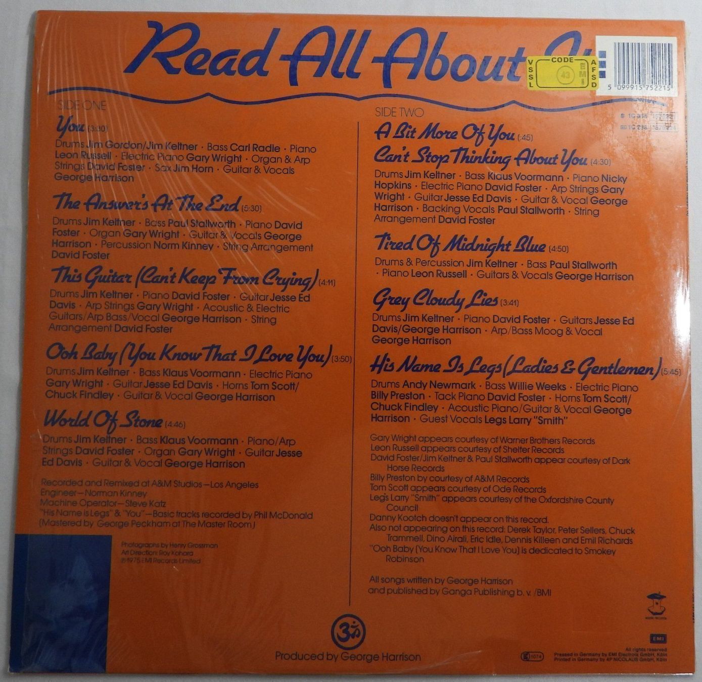 Vinyles: GEORGE HARRISON EXTRA TEXTURE ( ex Beatles ) – D'occasion à Dübendorf par mar_85sd 1