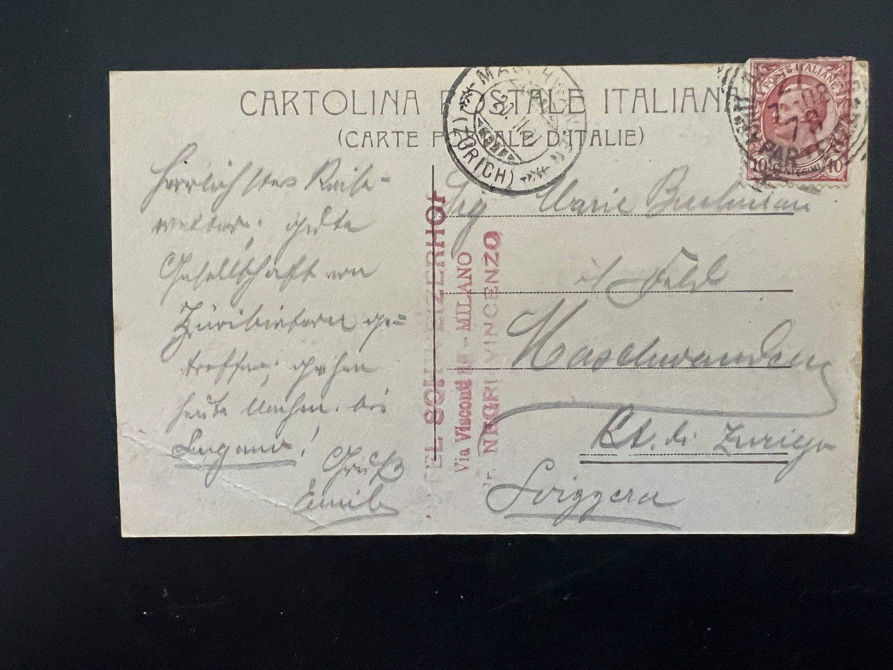 Cartes postales: AK 1908 Milano Mon. a Cavour     (G366) – D'occasion à Hinwil par Sidi4 1