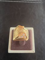Ring Gold 10.67g 4 Diamanten 750 Gold Vintage Schmuck Damen
