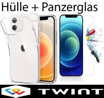 iPhone 12 mini Hülle+ Panzerglas Clear Case Cover SCHUTZGLAS