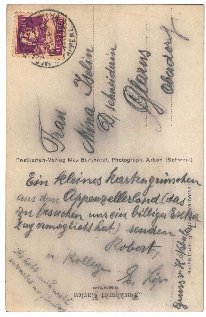 Ansichtskarten: Ansichtskarte Urnäsch am Säntis – Gebraucht aus Küsnacht ZH von scholli58 1