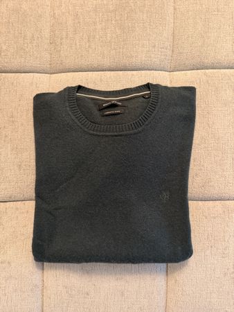 Pull Marco Polo en laine merinos vert foncé