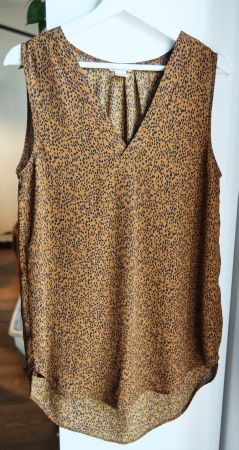 H&M Top / Bluse, Gr. 38, Leopardenmuster (braun)