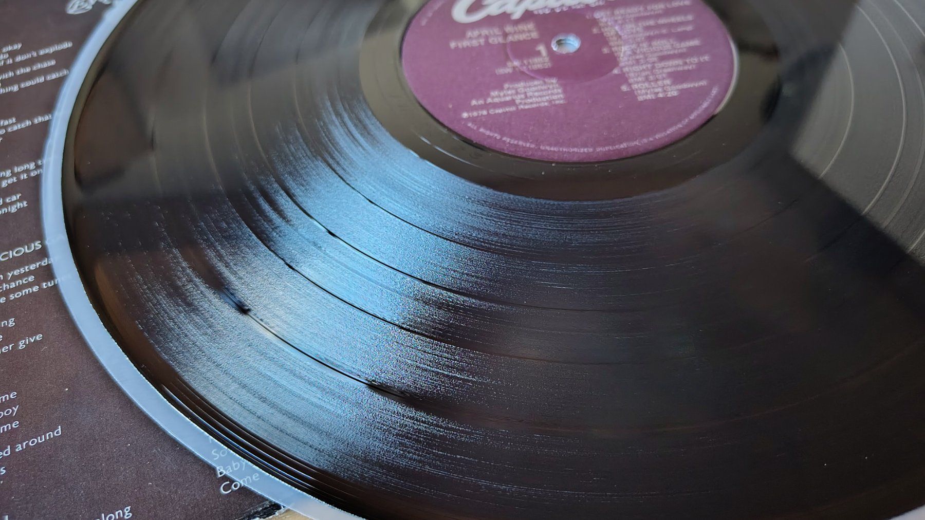 Dischi in vinile: Aprile Wine - First Glance USA 1978 – Usato da Untervaz venduto da Pillezei 3