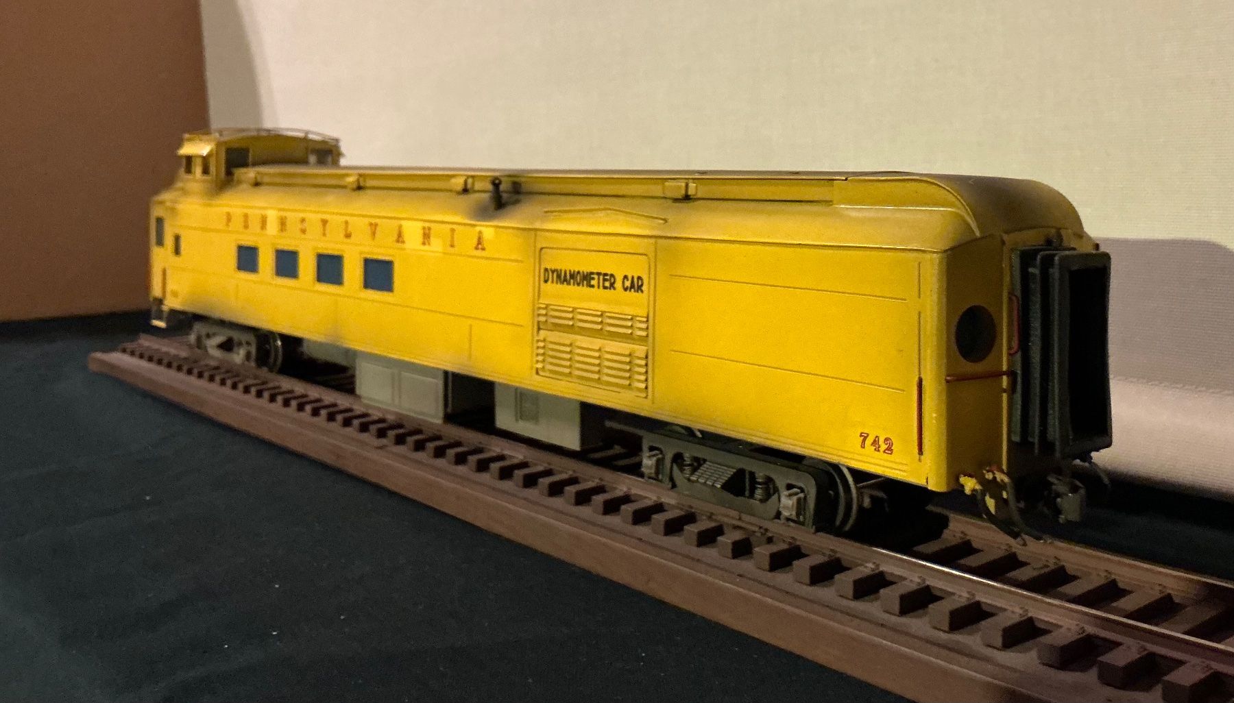 Modellini di ferrovie: Spur 0. Dynamometer Car der Pennsylvania, 2-Leiter, Messing – Usato da Neerach venduto da Amtrak283 4