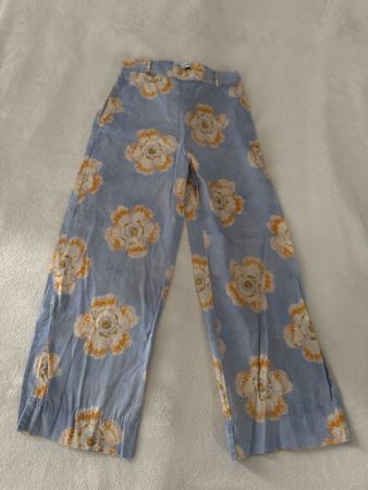Zara Linen-Baumwollhose Gr. 158-164 