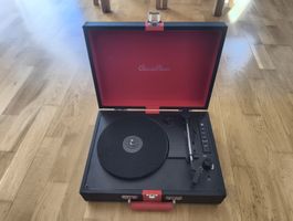Plattenspieler Lenco TT-110BKRD Bluetooth schwarz rot oben