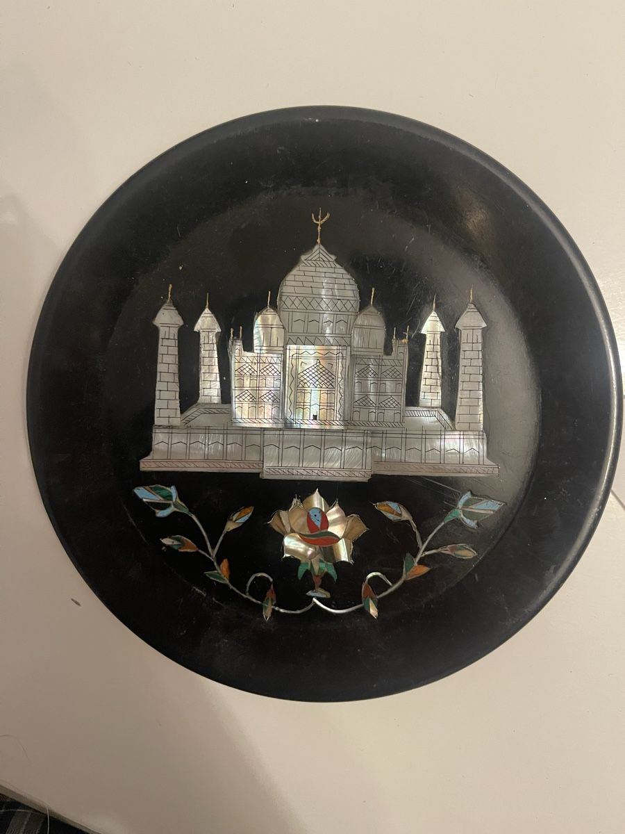 Alle Dekorationen: Schwarzer Teller Taj Mahal Inlay – Gebraucht aus Oberwil BL von dyl_htk9