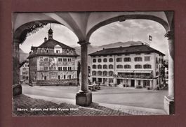 SCHWYZ - Rathaus - Hotel Wysses Rössli