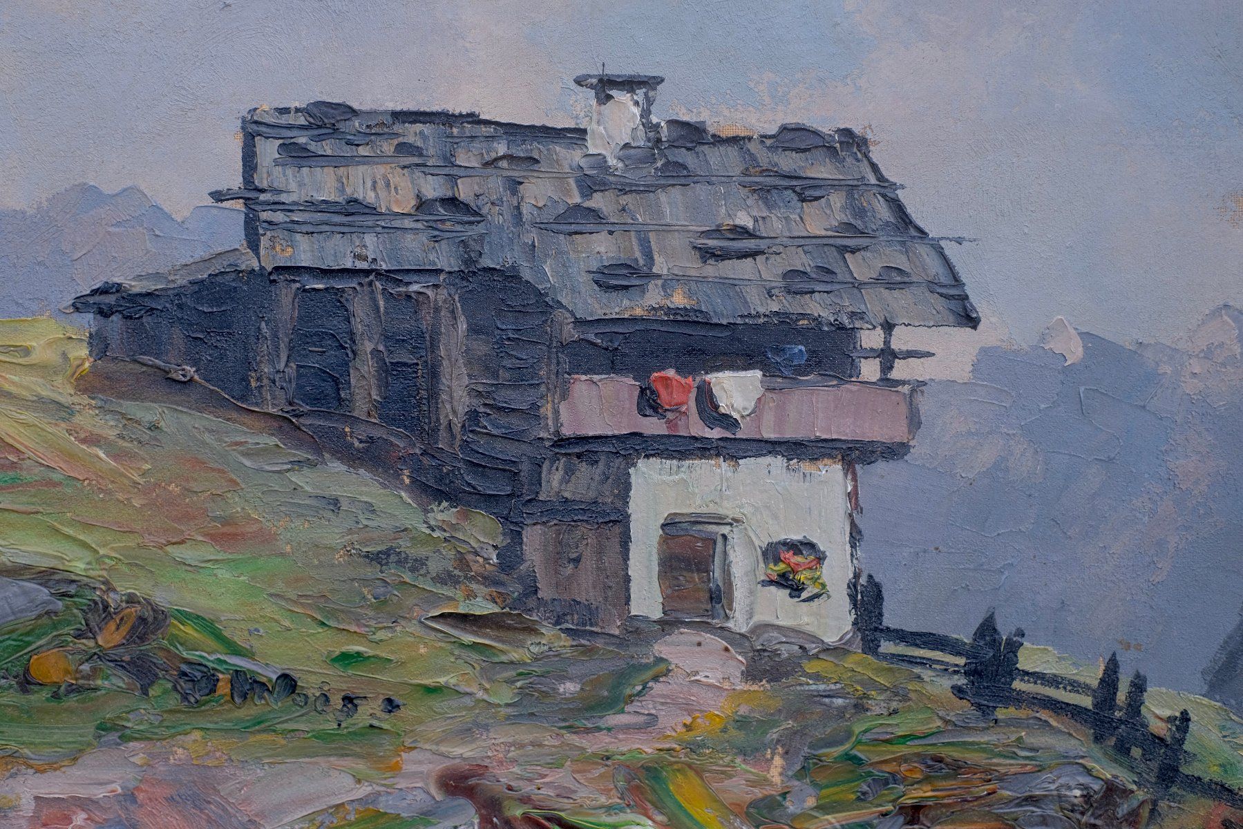 Dipinti: GEMÄLDE BIETSCHHORN ca. 1930, MENG? BLÄDEL? MULLEY? – Usato da Zürich venduto da mrbluewave 1