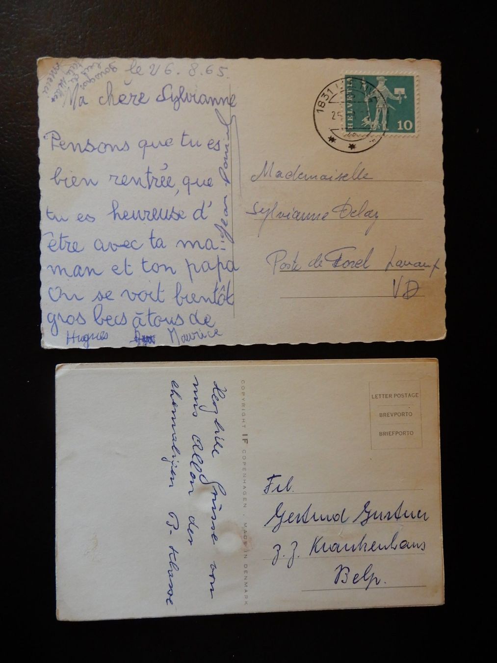 Cartoline postali: 2 Postkarten Kitsch - Moving Eyes" Vintage 60er – Usato da Senèdes venduto da Framboise52 1