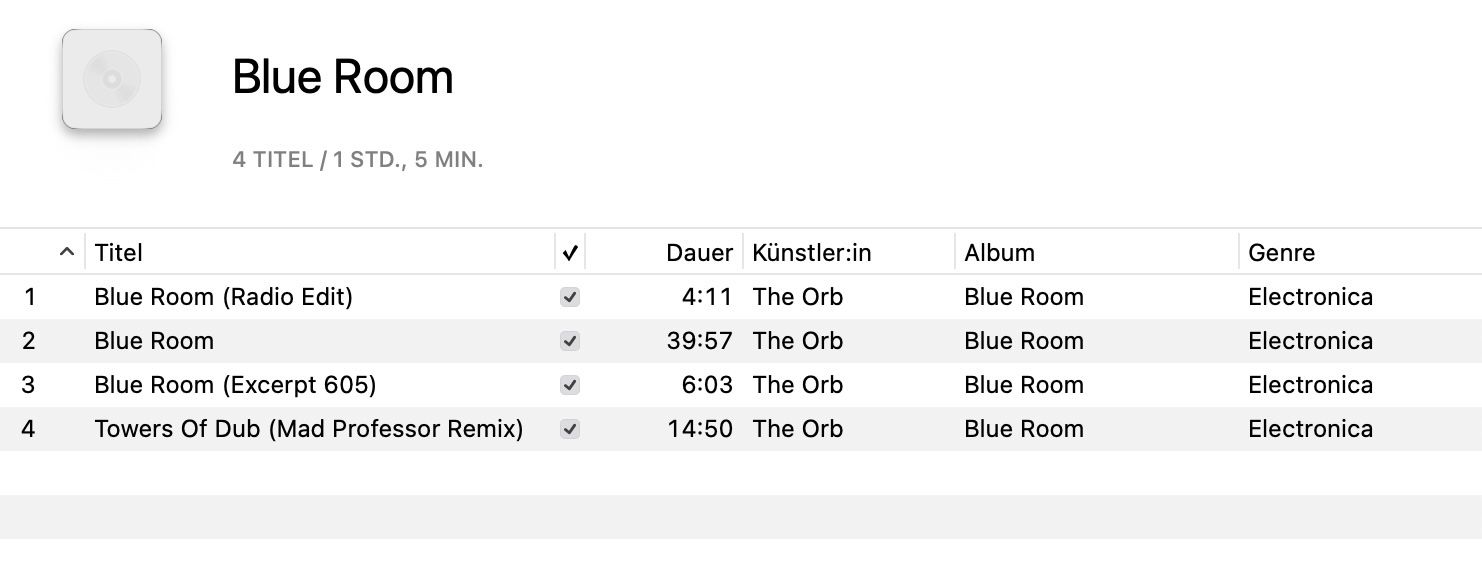 CD: The Orb / Blue Room (Maxi Single) – Usato da Näfels venduto da Musicland 1