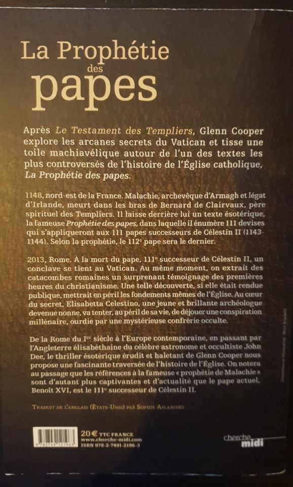 Bücher: Livre - La prophétie des papes – Gebraucht aus Lausanne von mar_byq8 1