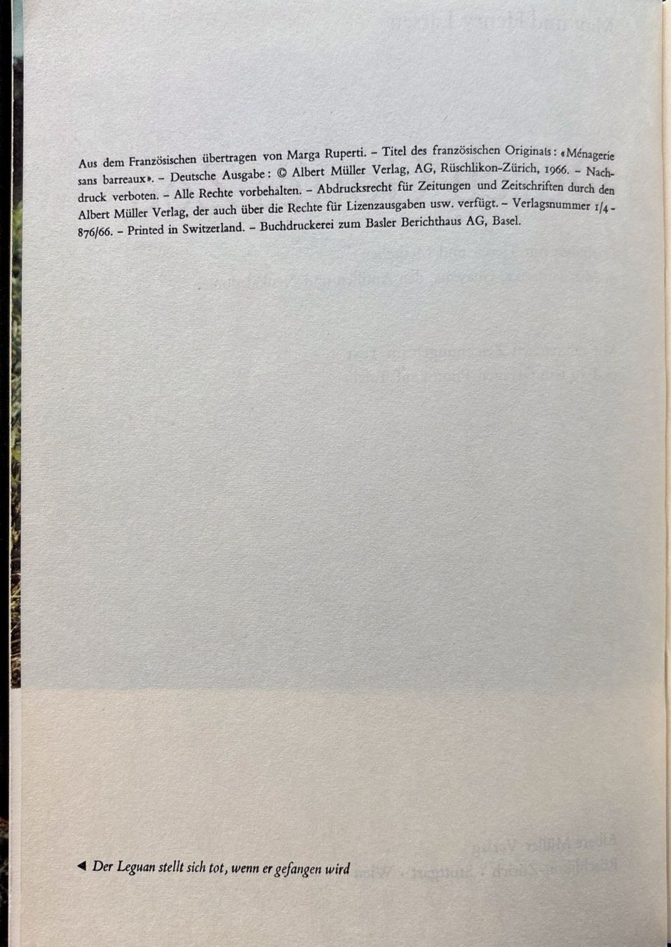 Libri: Durch Gottes Zoo – Nuovo (secondo la descrizione) da Sarnen venduto da Livres 3
