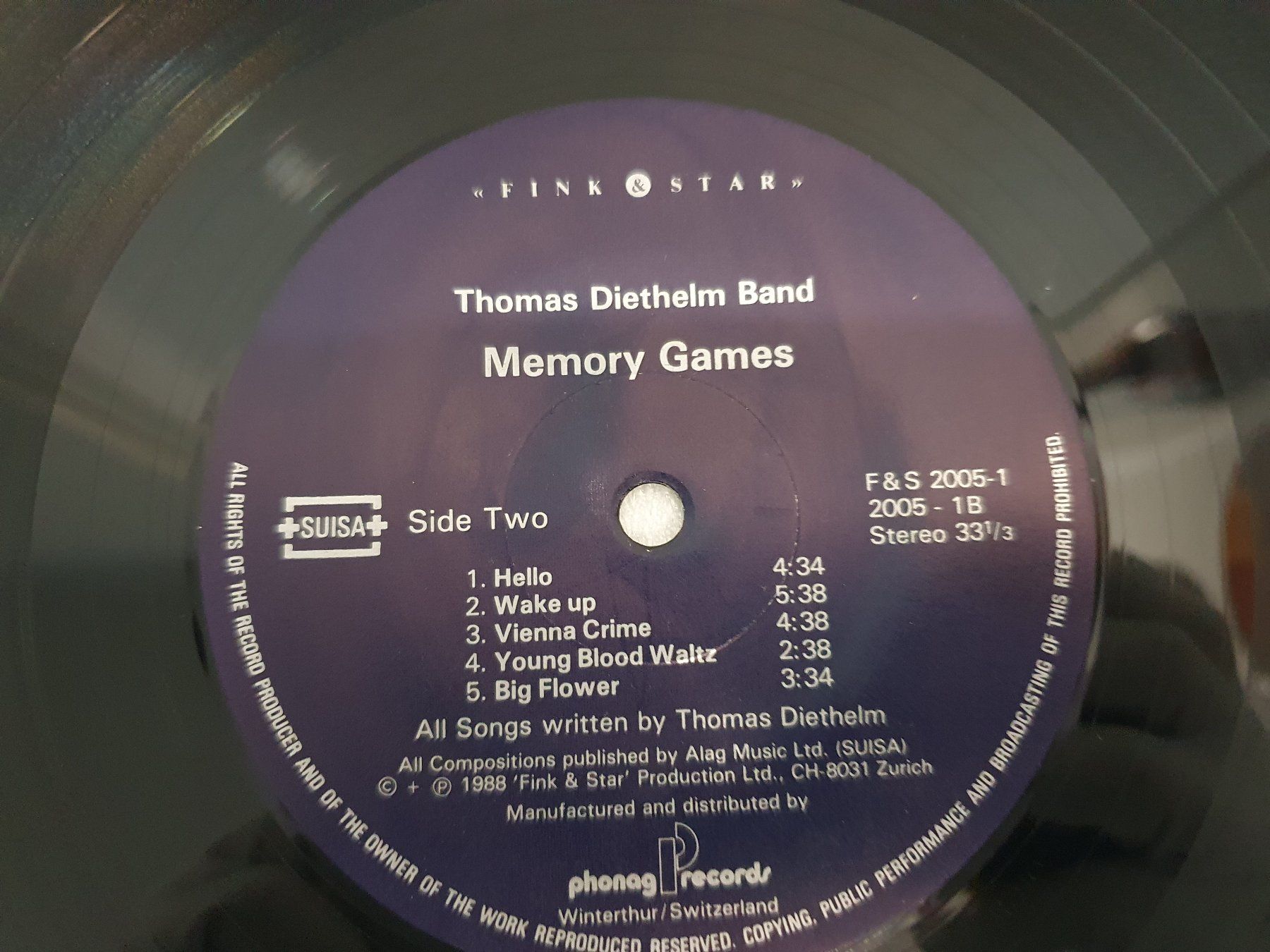 Dischi in vinile: Thomas Diethelm Band – Memory Games – Usato da Uster venduto da Vinyl-Leidenschaft 5