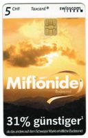 Taxcard Chip-1987 Novartis Miflonide