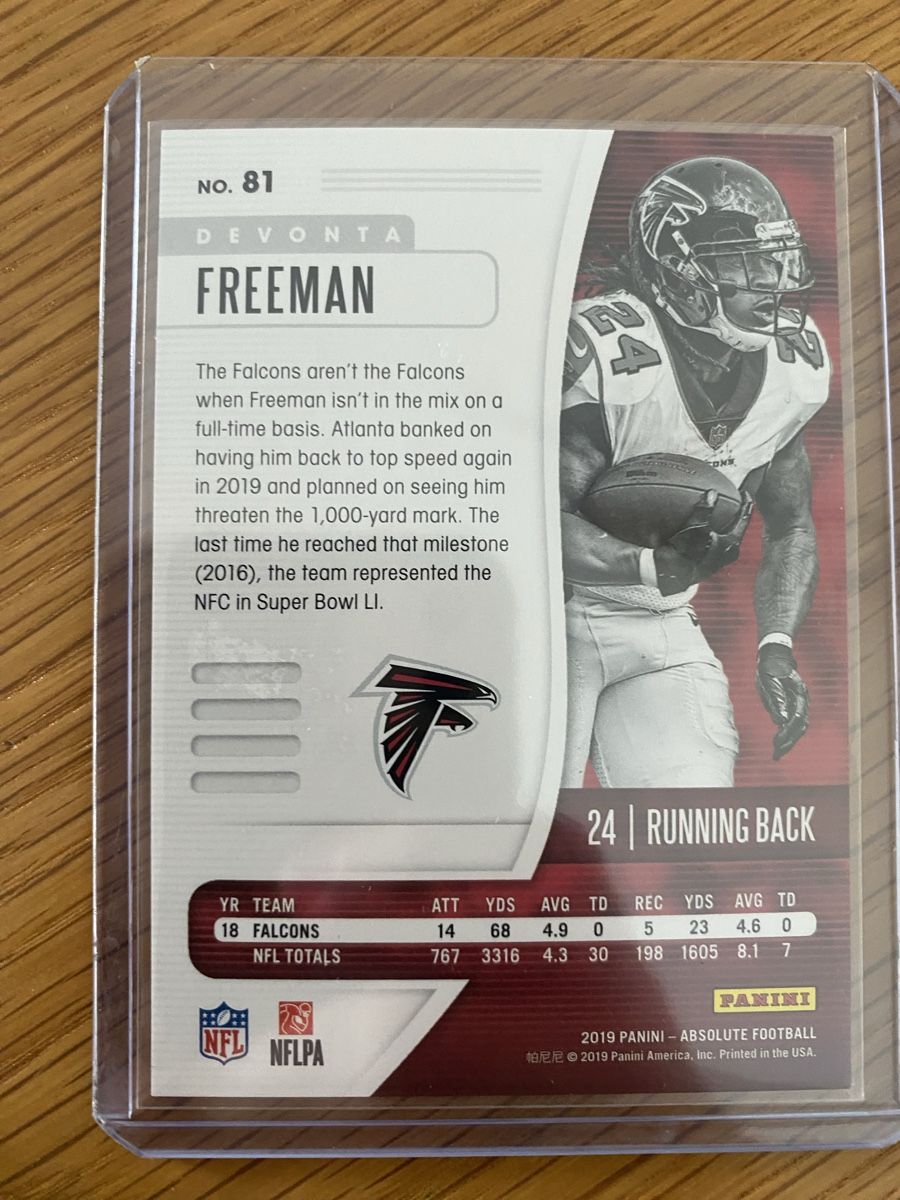 Panini Carte collezionabili: Devonta Freeman 2019 Panini Karte #08/75 – Nuovo (secondo la descrizione) da Boningen venduto da chregu90 1