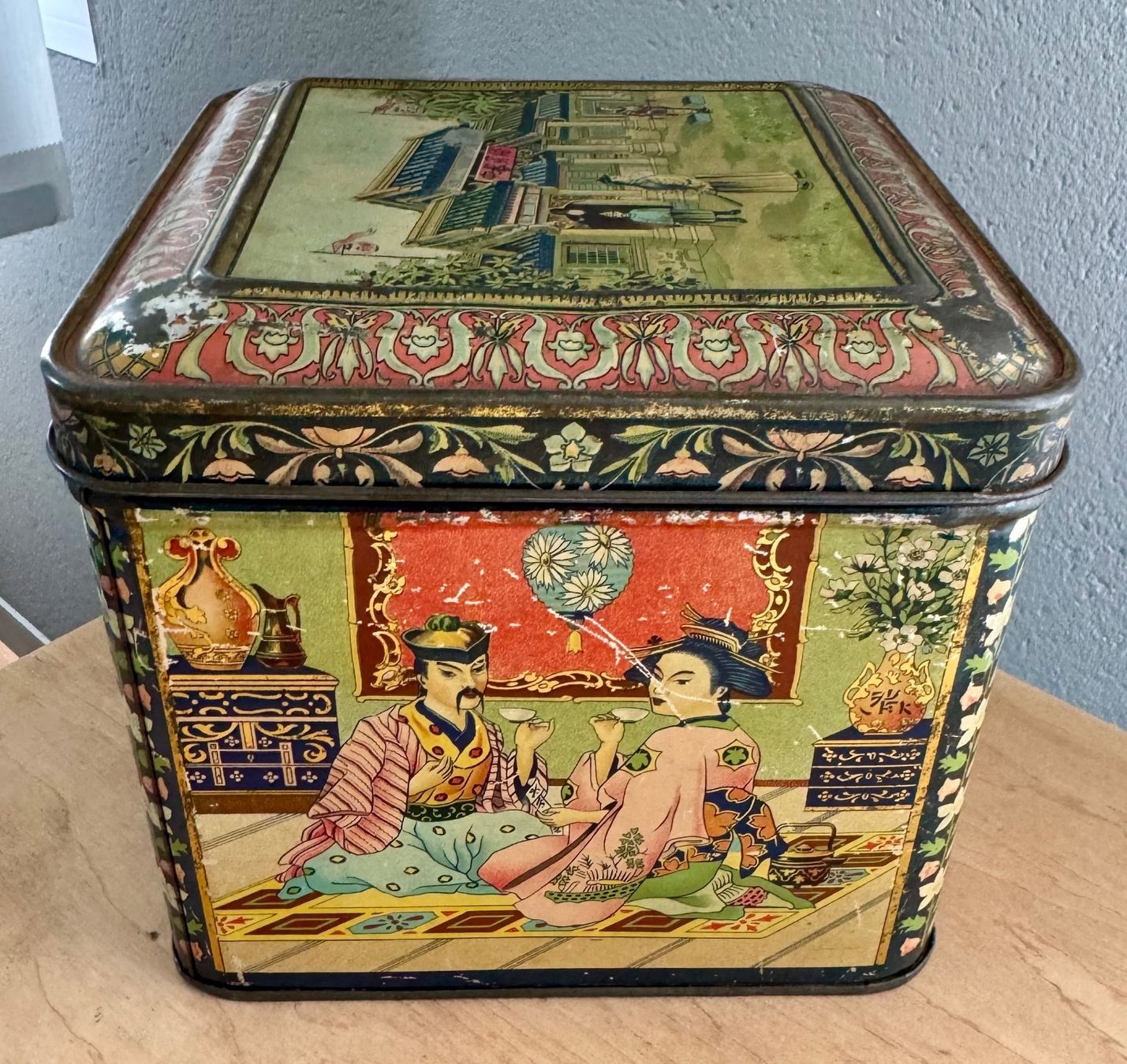Dosen: Antike Blechdose Teedose chinesische Motive – Gebraucht aus Rothrist von Luckywinner 6