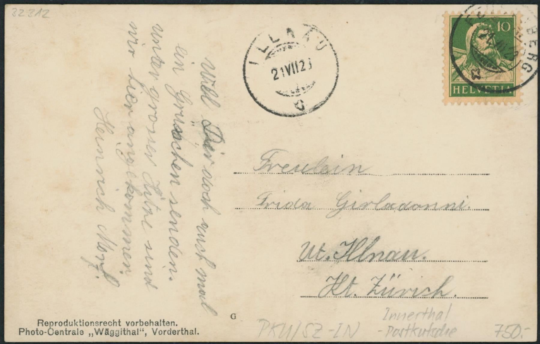 Ansichtskarten: SZ Innerthal - Postkutsche – Gebraucht aus Schindellegi von dolpitz 1