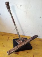 Rostige Abstrakte Metallskulptur Eisenplatte