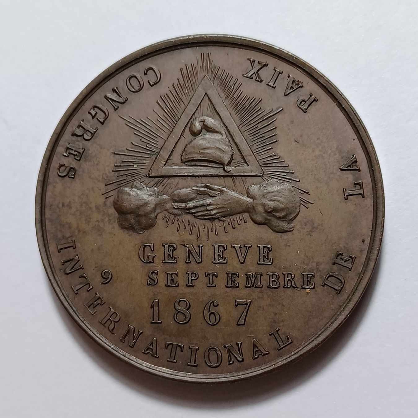 Medaglie: Medaille Bronze 1867 Genf unz – Usato da Pfäffikon ZH venduto da Welt_Muenzen 1