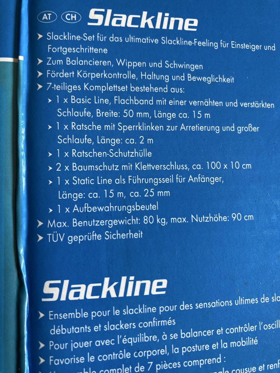 Giochi: Slackline Set, Komplett, NEU! – Nuovo (secondo la descrizione) da Effingen venduto da Fylarama 2