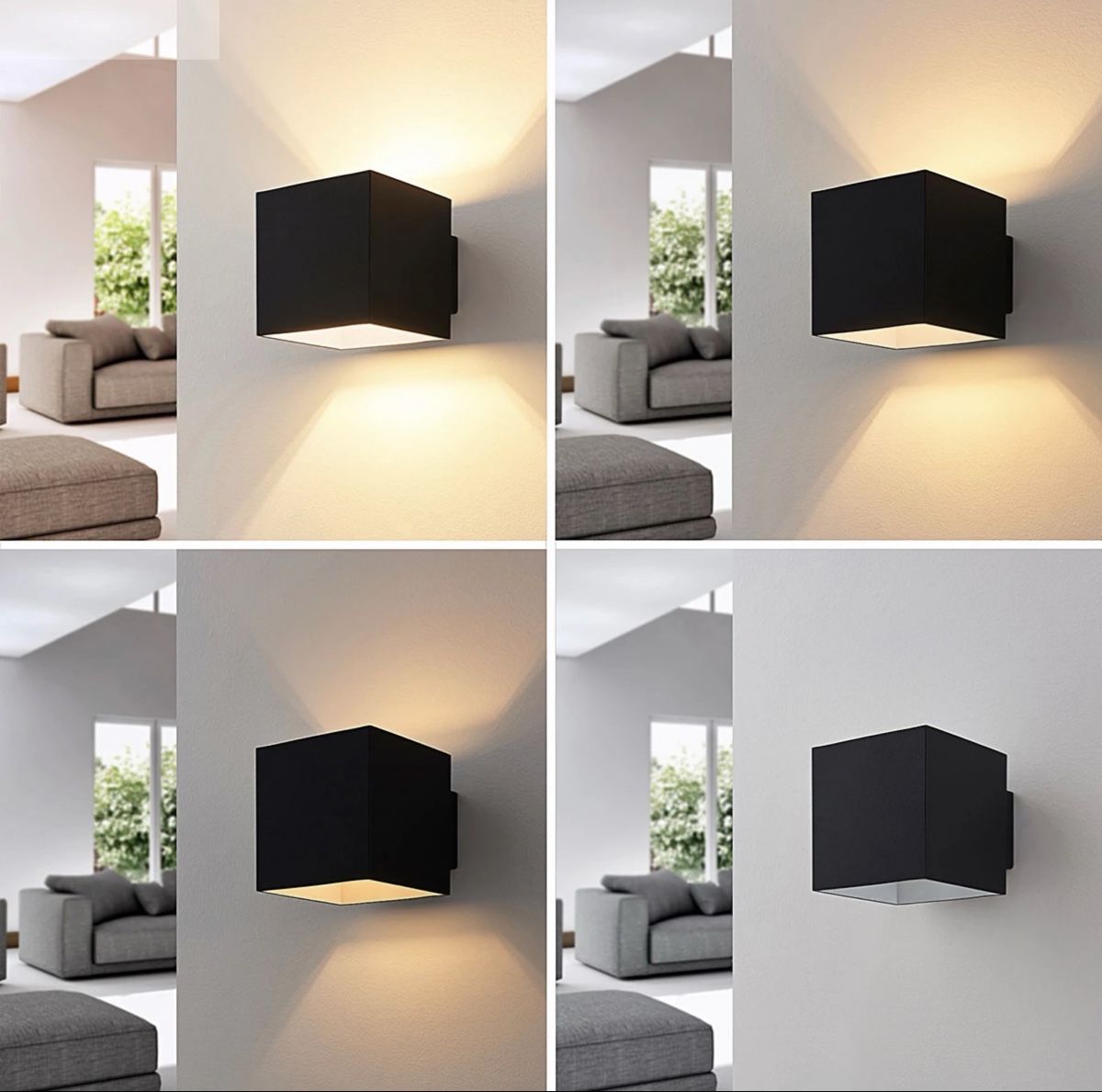 Lampade: Moderne Wandleuchte Würfel Schwarz Up/Downlight – Nuovo e nell'imballaggio originale da Gunzwil venduto da val_yd95 2