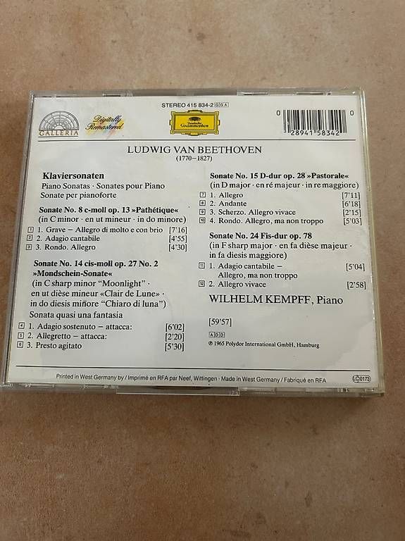 CD: Beethoven Klaviersonaten – Usato da Wiggiswil venduto da Cwi0 1