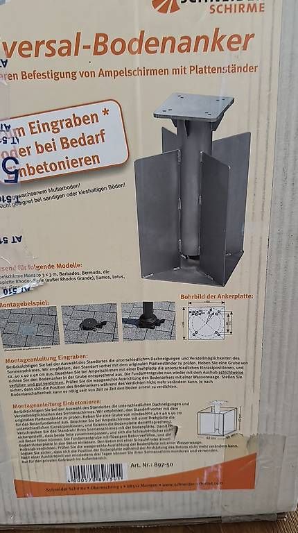 Sonstiges: Schirmständer, versenkbar in Erde oder Beton – Neu und originalverpackt aus Utzigen von cdrg 2