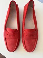 Sommerliche Tod's Gommino rot Wildleder Grösse 39