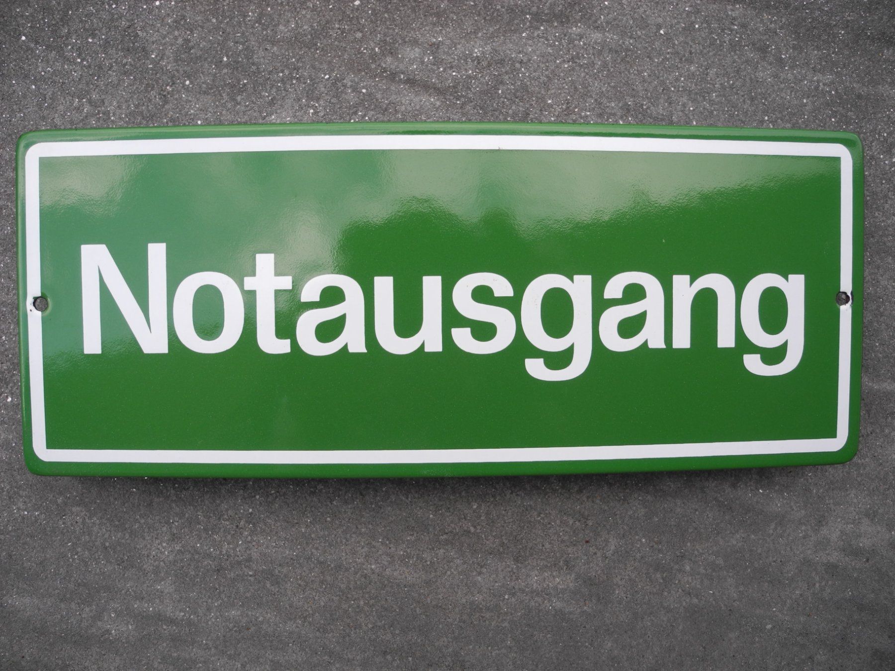 Schilder: NOTAUSGANG EMAILLESCHILD – Gebraucht aus Reinach AG von Huckleberrysix